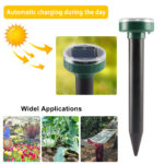 4PCS Continuous 24-Hour Protection Ultrasonic Solar Animal Repeller