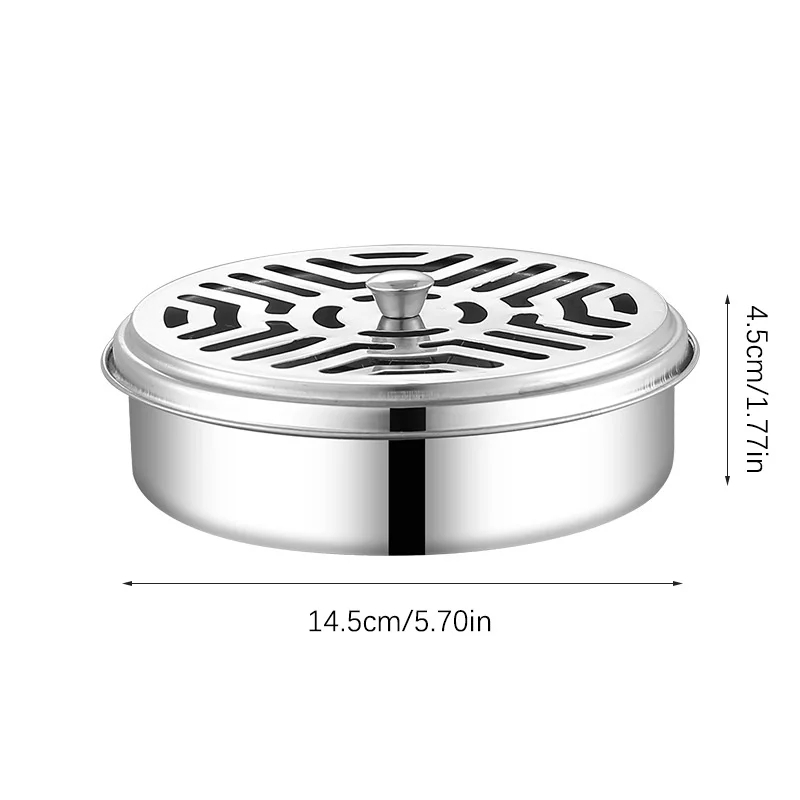Portable Stainless Steel Round Mosquito Coil Holder4